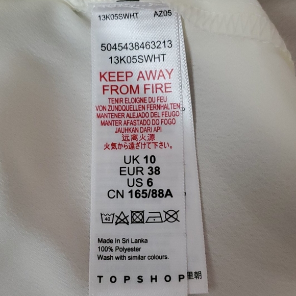 Top Shop Sheer Button Down Size 6 - Picture 6 of 6